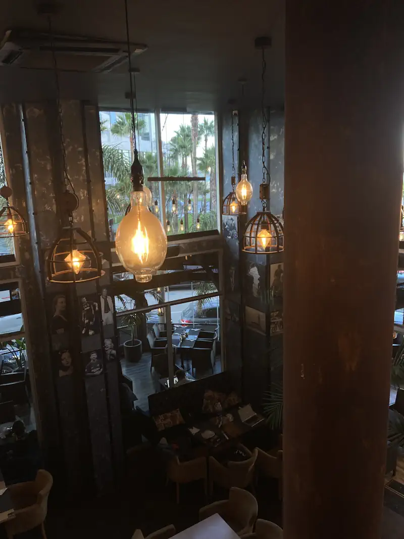 Cozy dining area with ambient lighting at Brooklyn