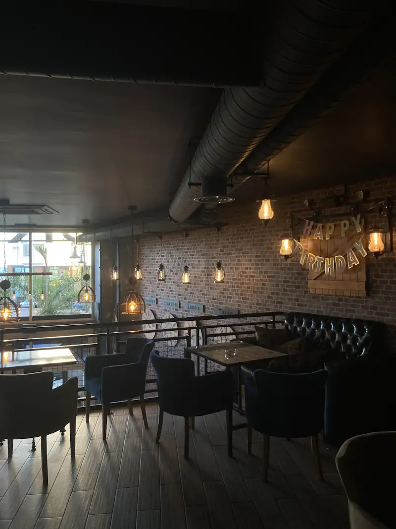Elegant bar area at Brooklyn Restaurant Tangier
