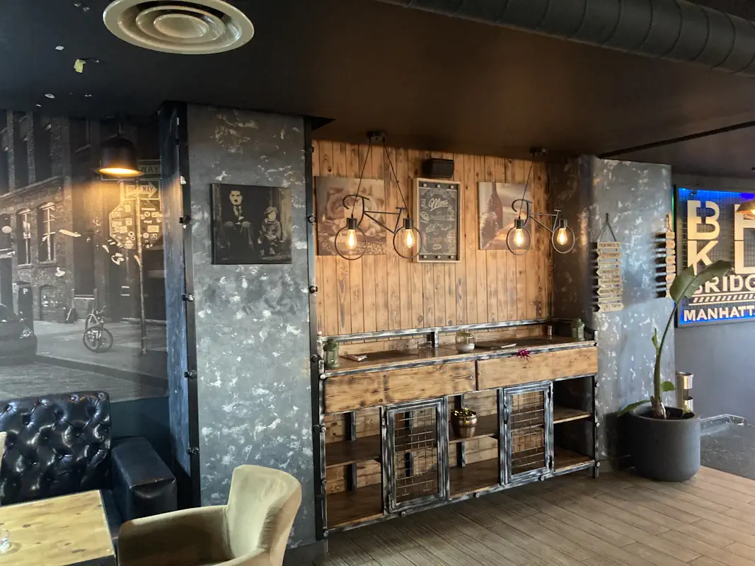 Outdoor seating area with beautiful ambiance